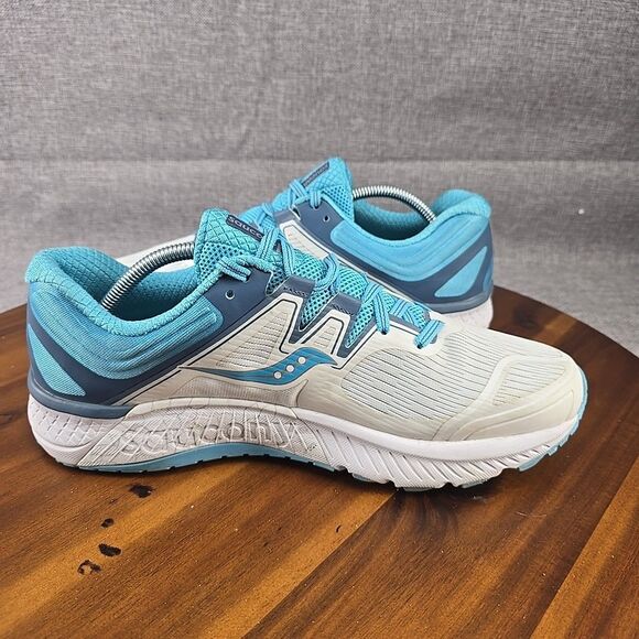 Saucony Guide Iso Athletic Running Sneakders S10415-4 White Blue Womens Size 12 - Picture 12 of 14